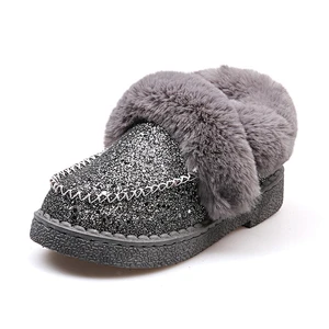 Women Casual Slip On Flat Fur Boots Winter Ladies Warm Ankle Snow Boots