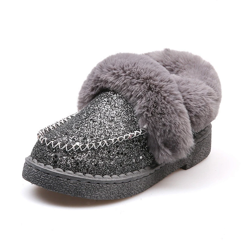 Women Casual Slip On Flat Fur Boots Winter Ladies Warm Ankle Snow Boots