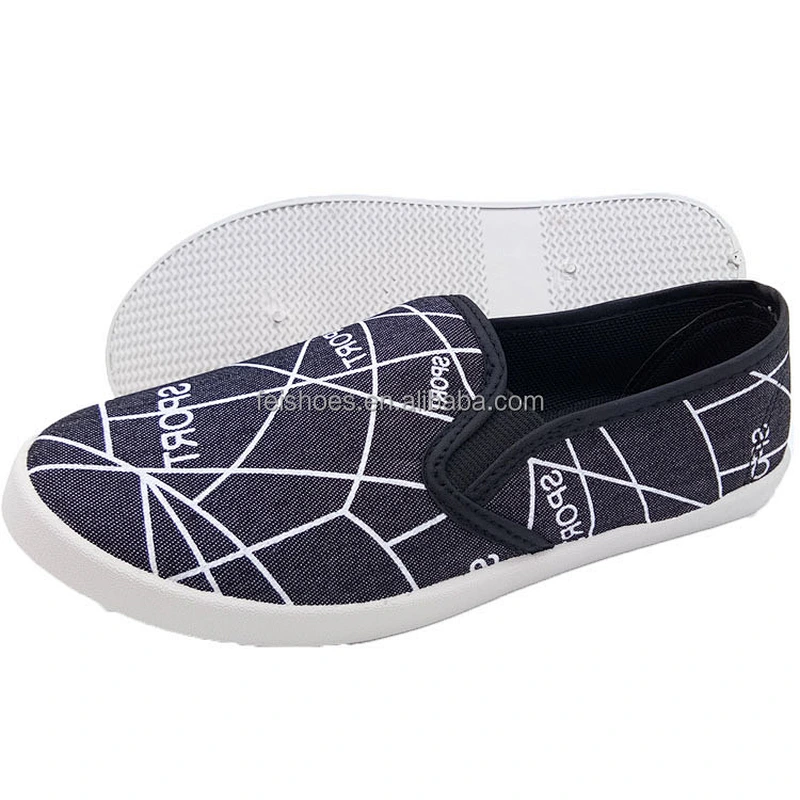 Lady shoes cheap price women slip on flat loafers casual canvas shoes with good price