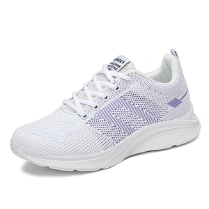 New Arrival Lace-up Women's sport Casual Shoes ladies fly knitted Running walking sneaker Shoes