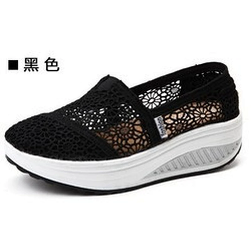 Women Wedge Shoes Breathable Sneakers Slip On Casual Walking Shoes