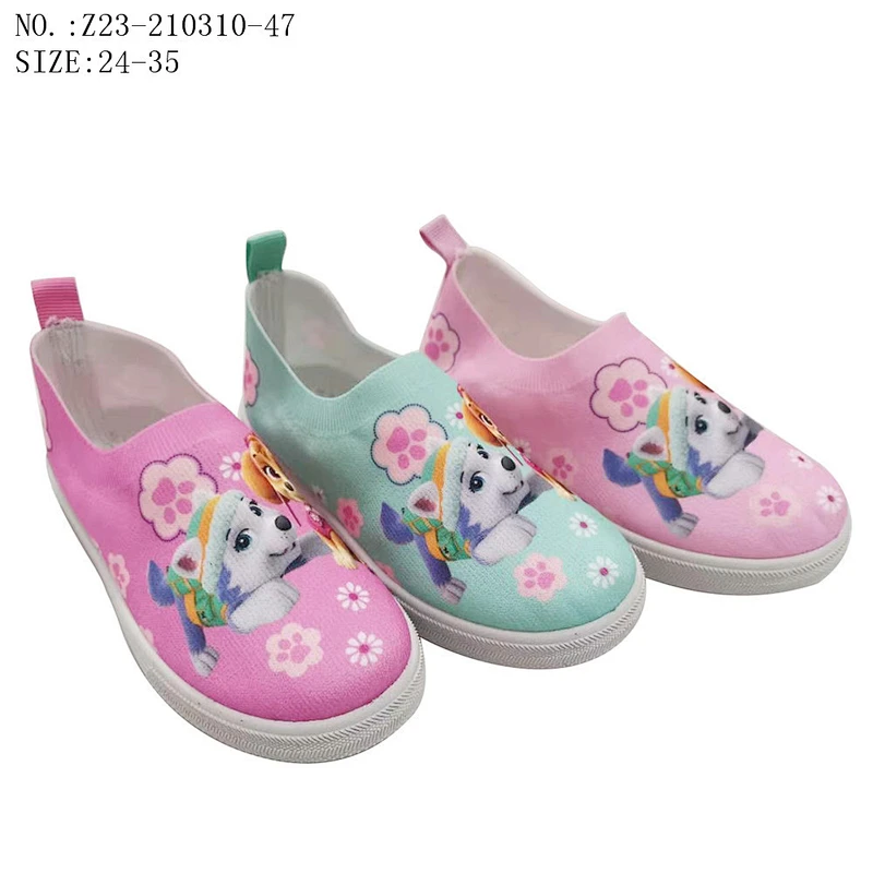 Factory OEM cheap Customize Classical Design Children Injection Slip on Loafers Footwear Casual Canvas Shoes