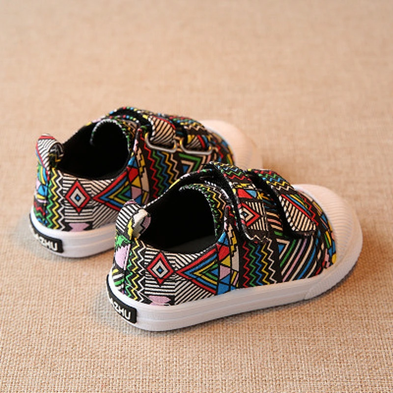 Factory OEM New magic tape children's casual shoes canvas trendy shoes