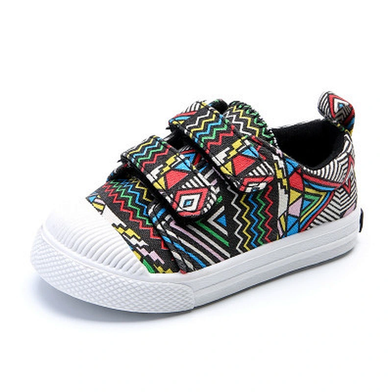 Factory OEM New magic tape children's casual shoes canvas trendy shoes