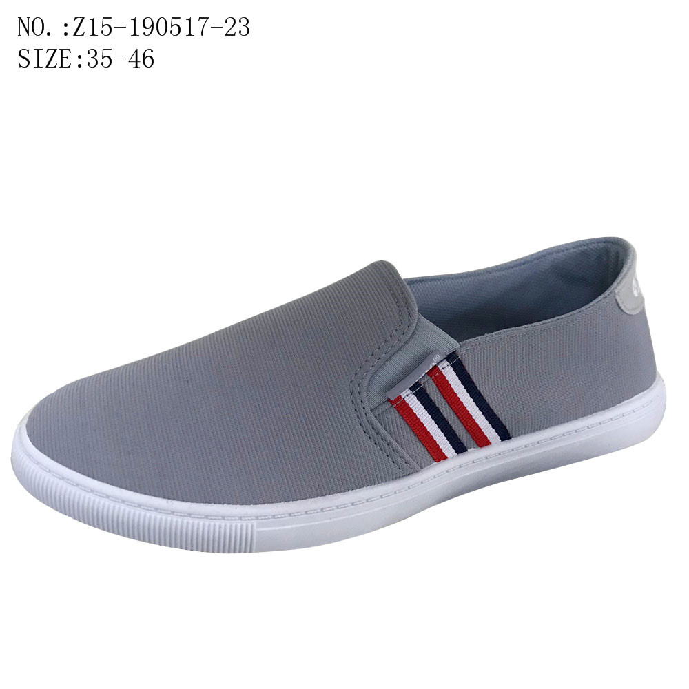 Customize Good quality injection men footwear casual slip on sports canvas Shoes