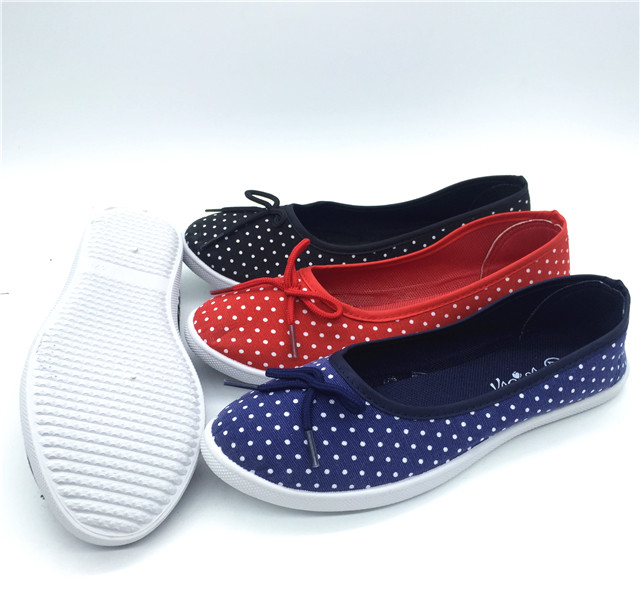 graceful lady canvas shoes made in China