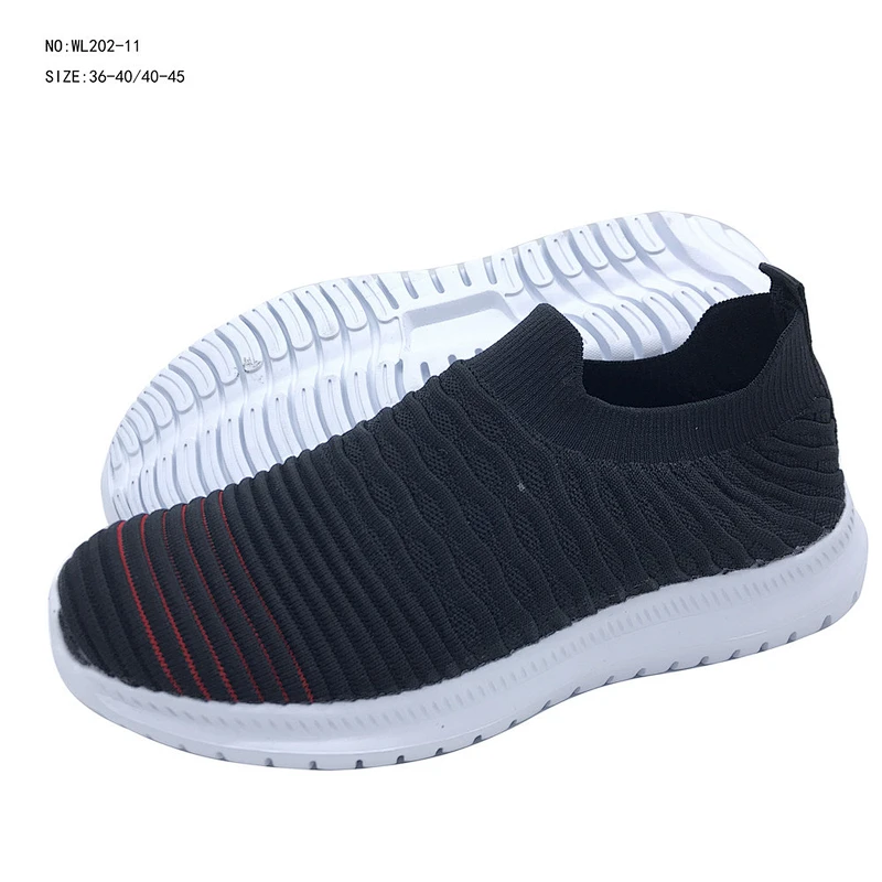 Custom Mens Running Shoe Slip-on Walking Sneakers Breathable Casual Walking Shoes
