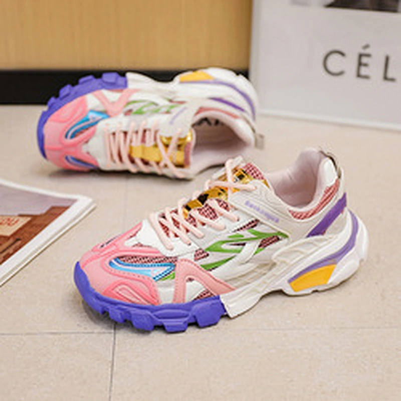 New Korean version Dad shoes women platform sneaker Macaroon color casual sports shoes