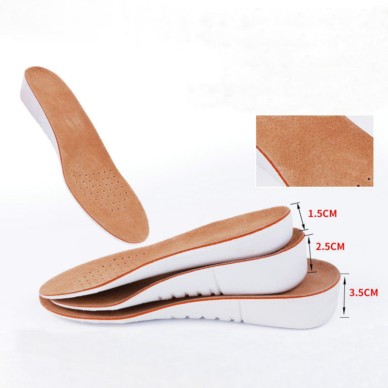 Men Increased pig skin EVA insole thickened shock absorption insole for shoes