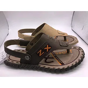 2022 New outdoor fashion men's sandals Summer men's leather slippers