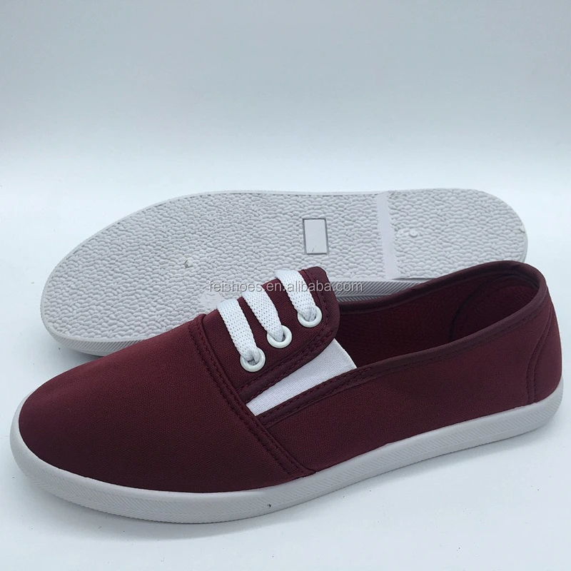 Cheap shoes custom   injection pvc women casual shoes canvas shoes