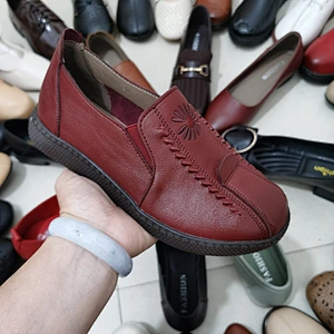 Mix style middle-aged women single shoes elderly shallow mouth flat shoes