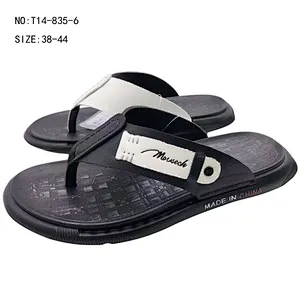 Custom Men Summer Casual Beach Sandals Genuine Leather Flip Flop Slides
