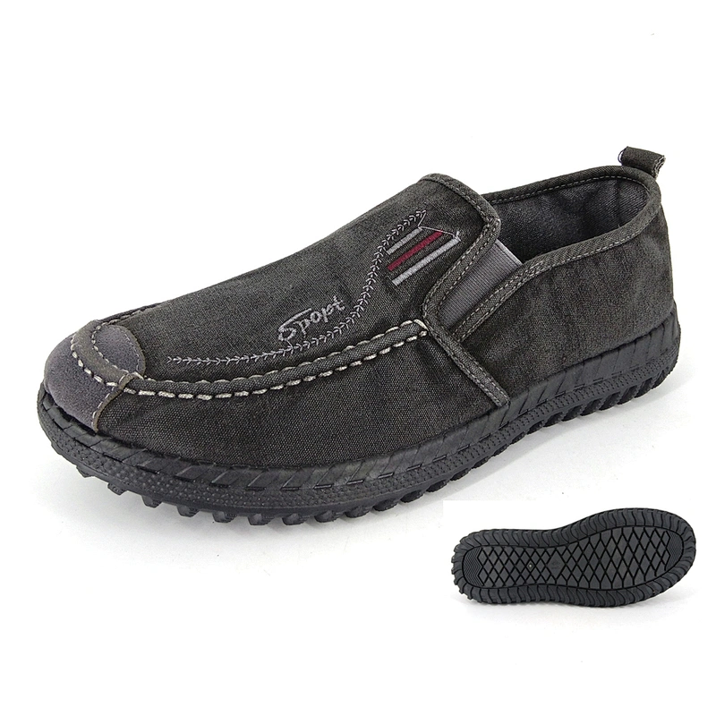 washed denim  lightweight denim Sneakers men's canvas Slip On shoes casual Walking Shoes Flats for men