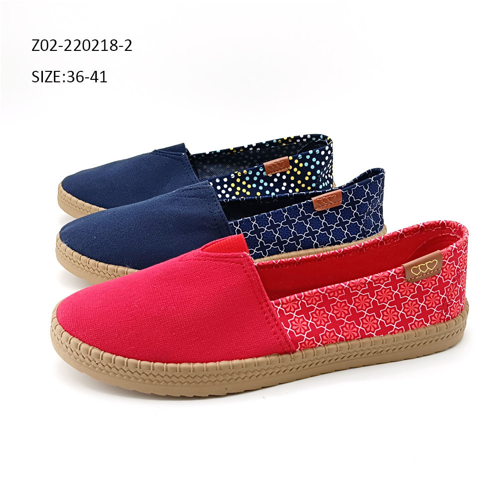 Hot Sale Latest Design Lady Casual Shoes Women Flat Shoes Canvas Shoes