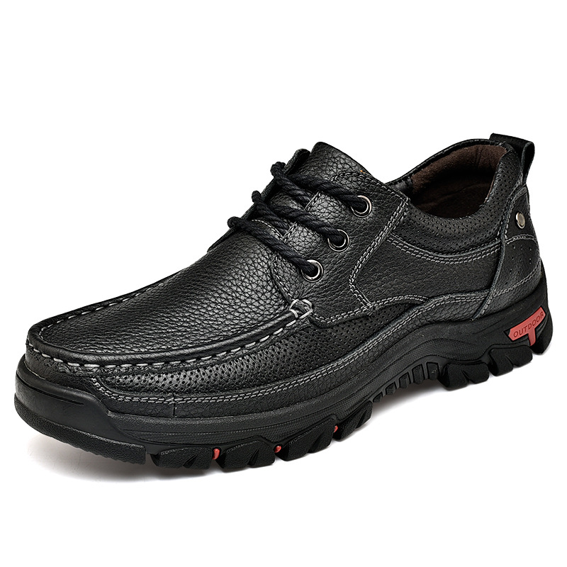 Men Genuine Leather Shoes Outdoor Walking Shoes Plus Size
