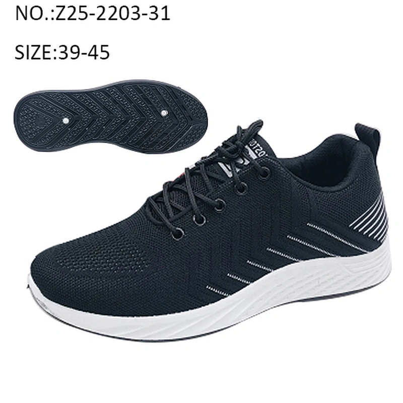 Factory Custom Popular Men Fly knit Sneaker Casual Injection Running Sports Shoes