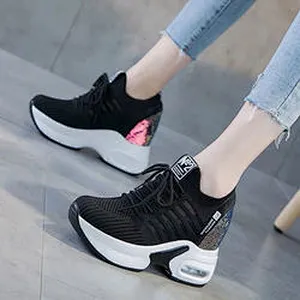 New Height Increasing hollow-out lady sports dad shoes comfortable running women casual shoes
