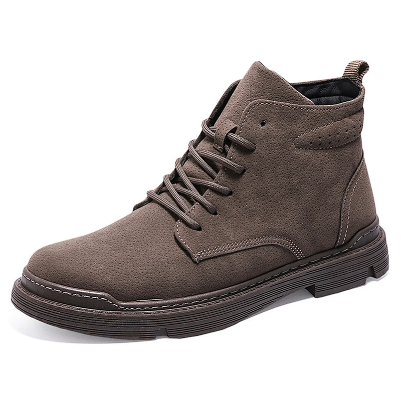 Hot Sale Stylish Casual Men High-Top Leather Shoes Retro Martin Boots
