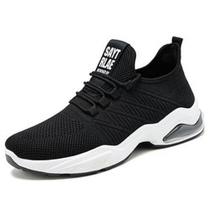 Men Lace up Woven Cushion Sport Shoes Casual Running Sneakers
