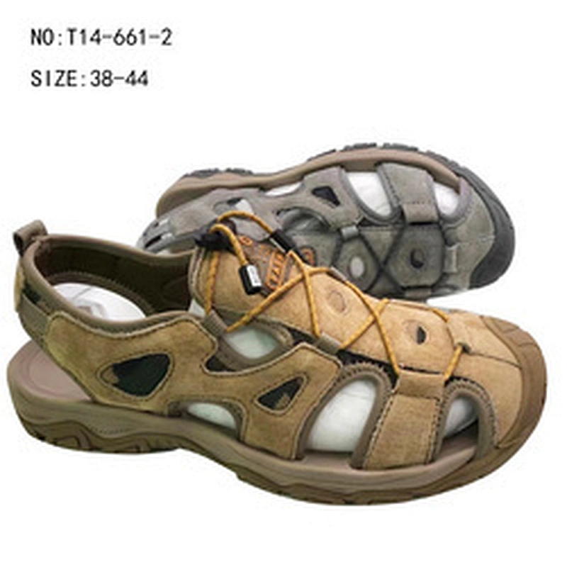 Custom Men Summer Casual Genuine Leather Beach Sandals for Outdoor and Indoor