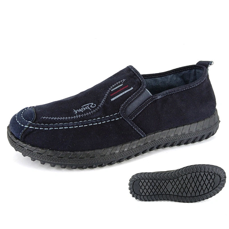 washed denim  lightweight denim Sneakers men's canvas Slip On shoes casual Walking Shoes Flats for men