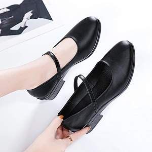 Women Pumps Ankle Strap Mary Jane Shoes Low Heel