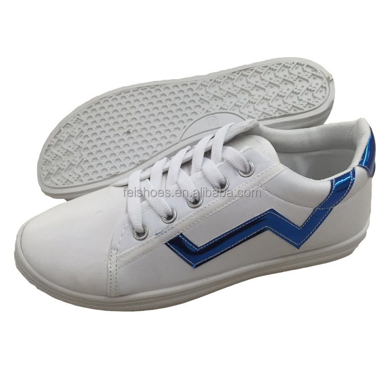 China Lowest price ladies PU canvas casual board shoes walking style women shoes