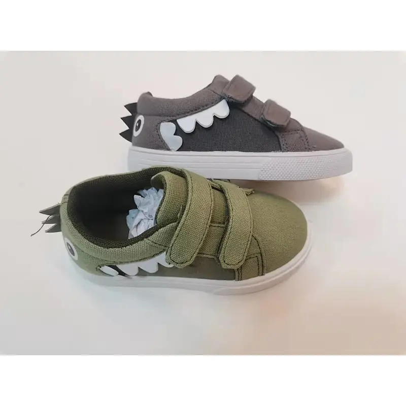 New Custom Made Kids Casual sports Shoes Children Injection Canvas Shoes with Magic Tape