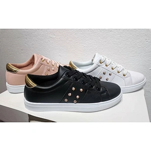 Hot Sale women Lace up School Sports Shoes PU Leather Casual Board Shoes