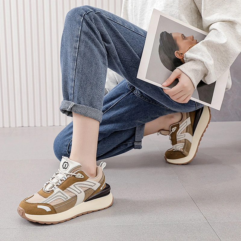 New Korean version retro women casual shoes waffle sneakers fashion sports running shoes