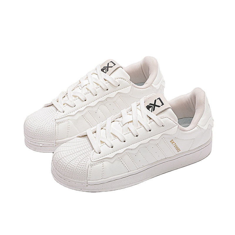 New shell head white women students shoes all-match sports casual breathable flat board shoes