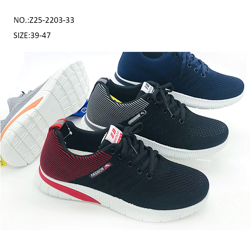 Large size custom Men fly knit Casual Shoes Breathable tennis running Injection Sport Shoes