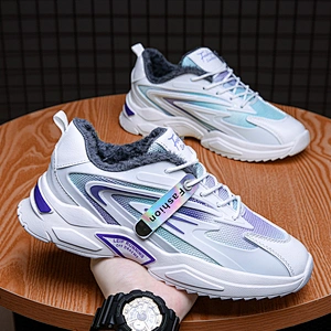 Men Walking Shoes Running Sports Casual Sneakers Fur Lined