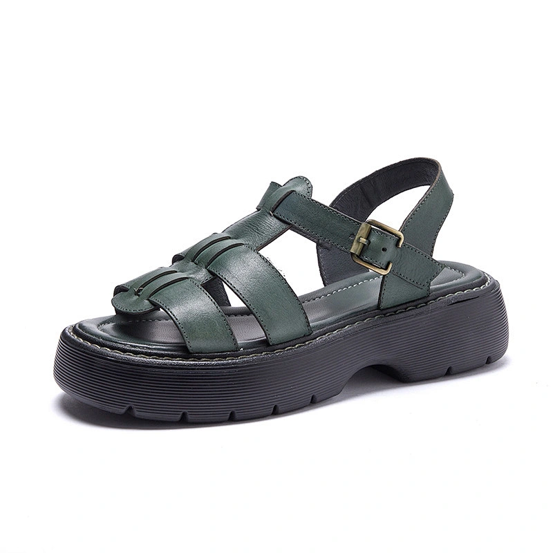 Women Ankle Strap Platform Wedge Flat Sandals