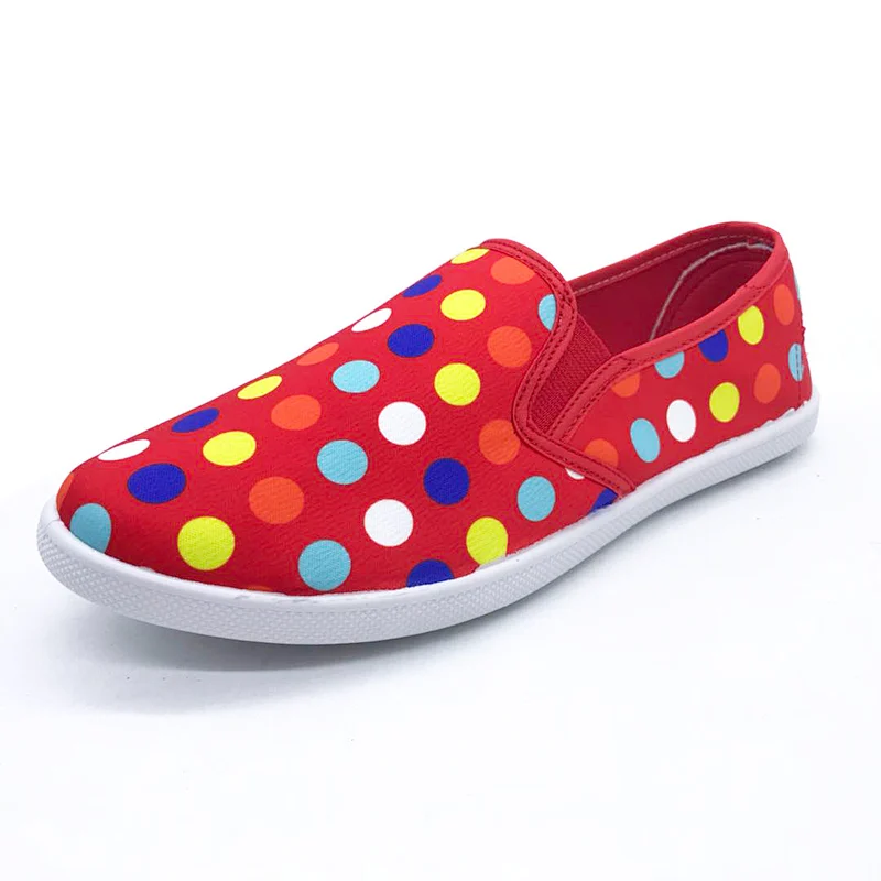 Good Quality Custom Women Injection Flat Casual Canvas Shoes