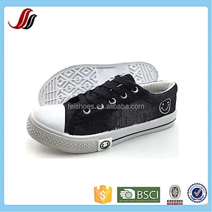 Latest design custom Children Casual sports Injection flat Canvas Shoes