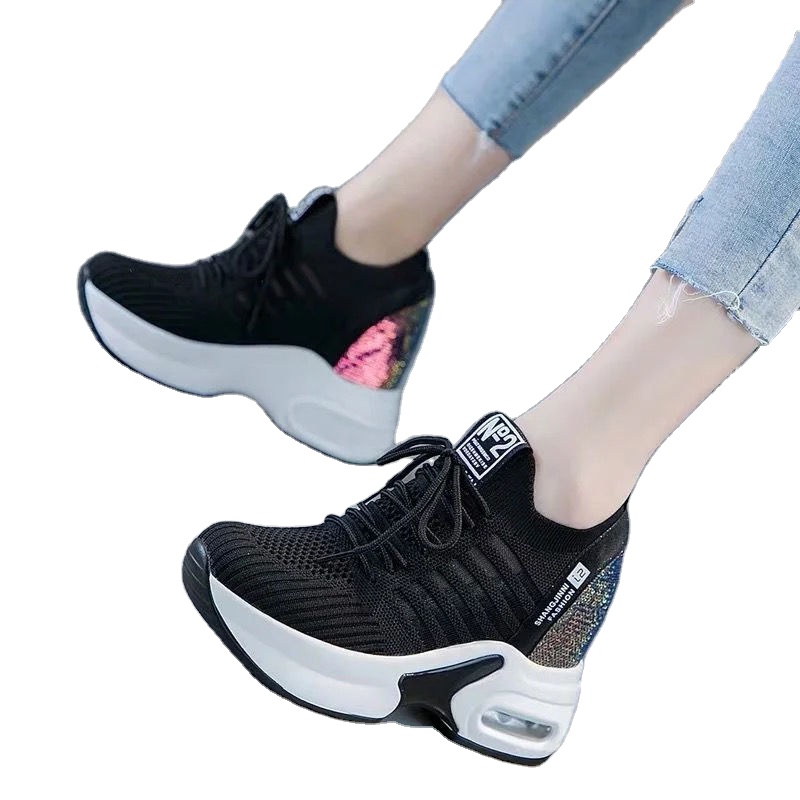 New Height Increasing hollow-out lady sports dad shoes comfortable running women casual shoes
