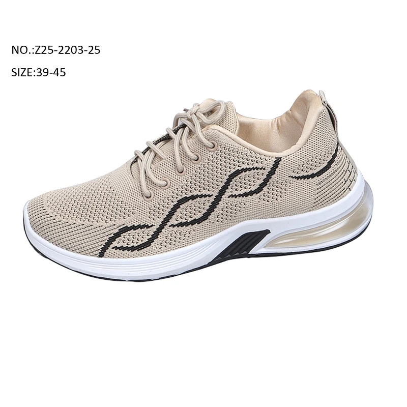 Newest air cushion Custom Fly knit Men Injection Sneaker Casual Fashion Sports Running Shoes