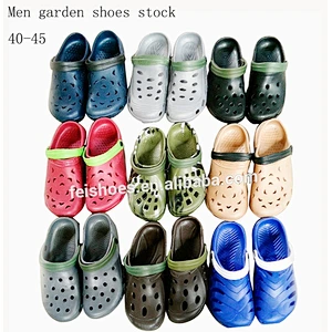 Mix style factory sale men slippers beach shoes stock garden shoes stock shoe stock lots