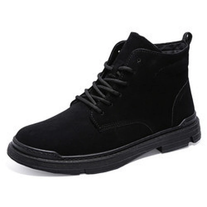 Hot Sale Stylish Casual Men High-Top Leather Shoes Retro Martin Boots