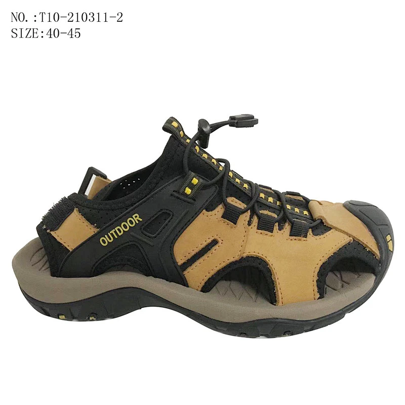 Fashion High Quality  Outdoor Slippers Beach Leather Sandals Men Sandals