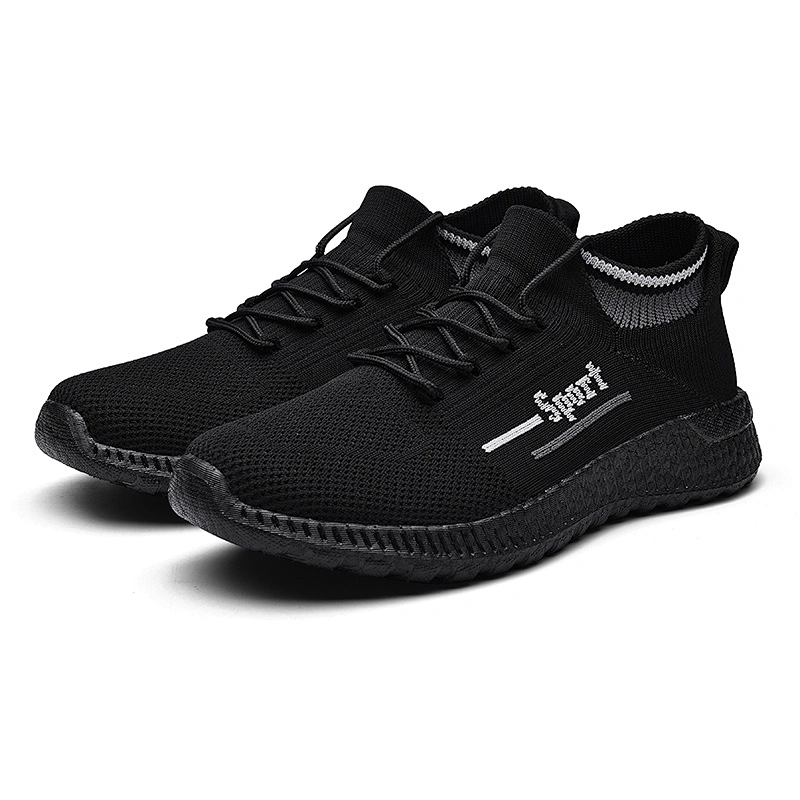 New Arrival breathable men Casual fly knitted Sport Running sneakers Shoes