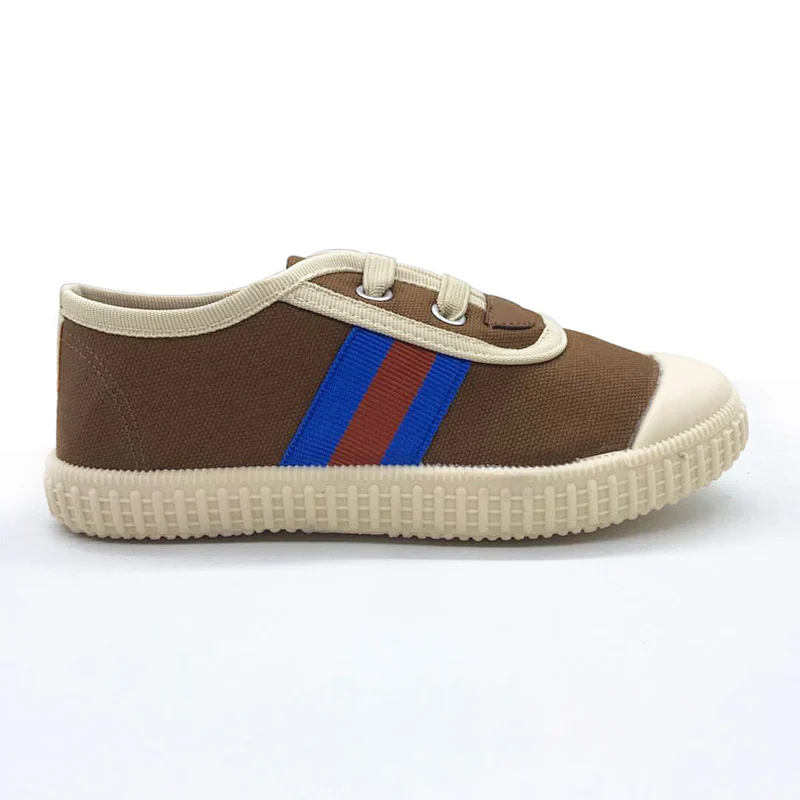 Hot Sale Fashion Children Injection Flat Casual Canvas Shoes with Customized