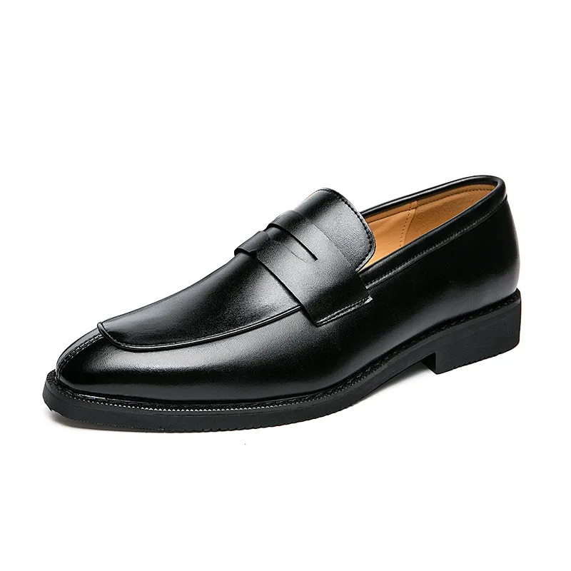 High Quality Luxury Brown Leather Men Dress Shoes For Men stock shoes