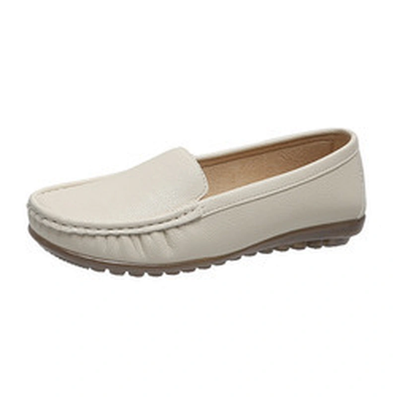 New Korean version Custom women casual nurse shoes flat single loafers leather shoes