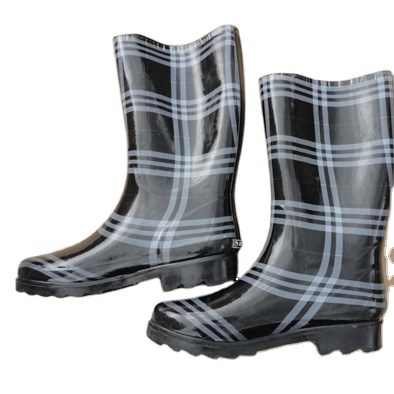 Mixed design women's rubber rain boots stock shoes