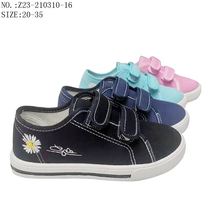 Union Jack Design Kids Casual School Shoes Children Students Canvas Shoes with Magic Tape