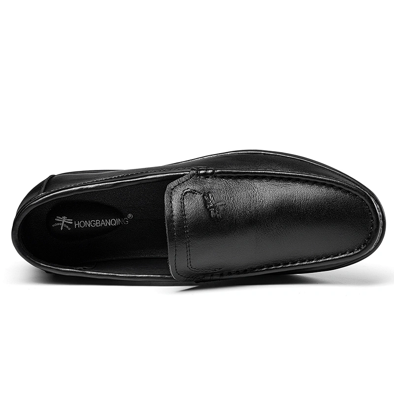 Leisure slip on Loafers Men Dress leather shoes casual walking style shoes