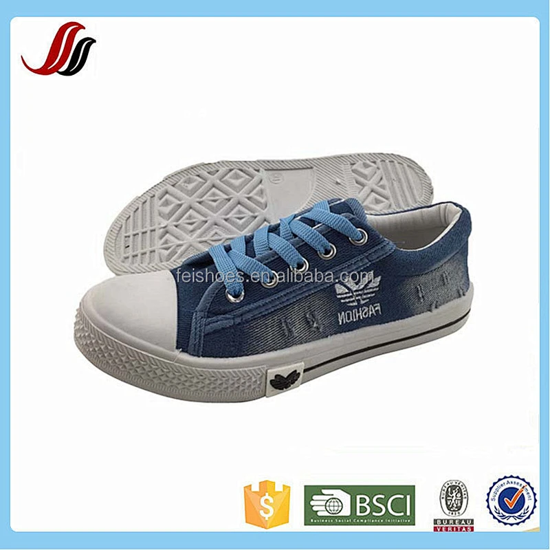 Latest design custom Children Casual sports Injection flat Canvas Shoes